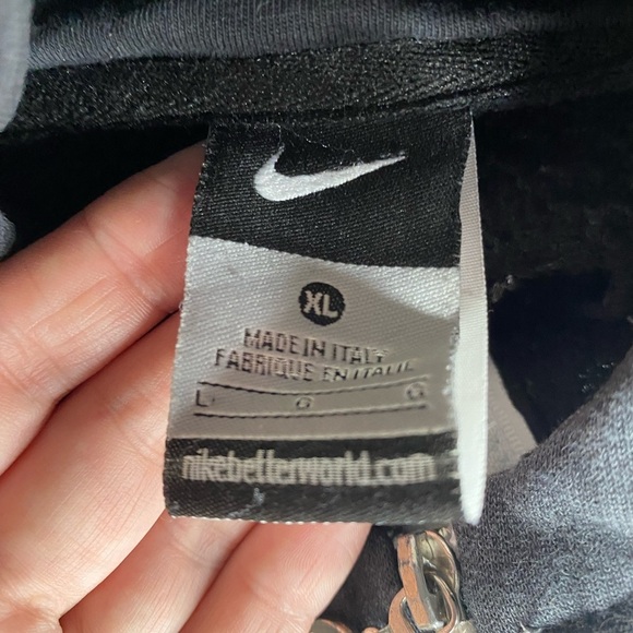 Nike Lab White Label Full Zip Up Black Hoodie Men’s Size XL Made In Italy - Picture 6 of 10